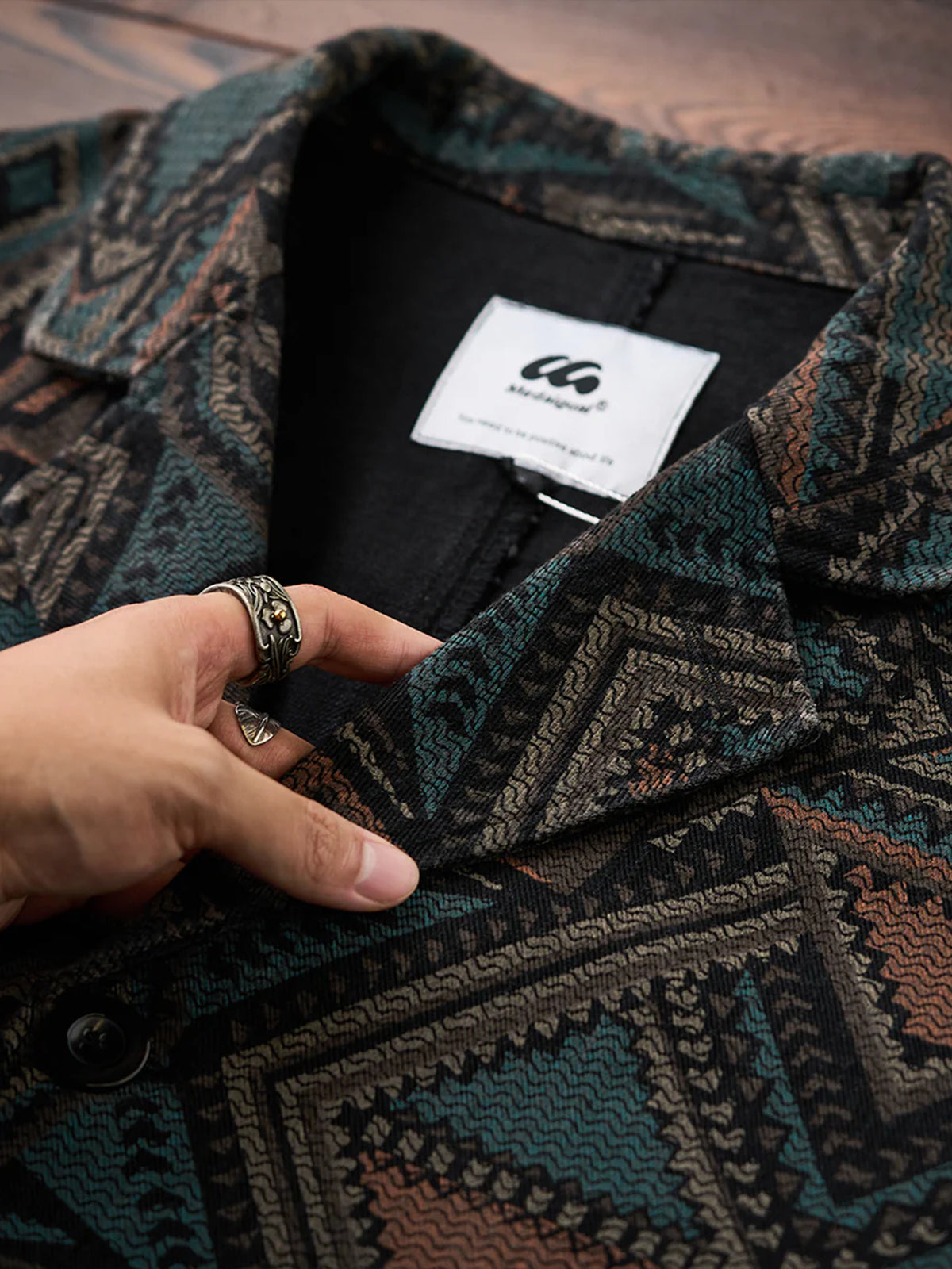 Ethnic Navajo Allover Denim Jacket 7