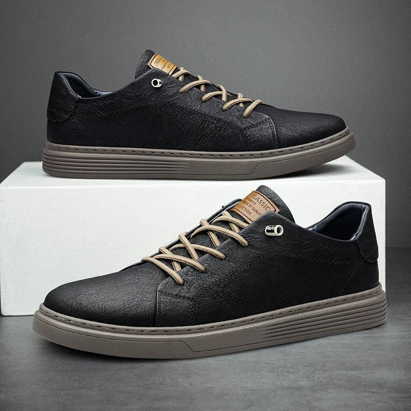 CHRONOS LEATHER TRAINERS