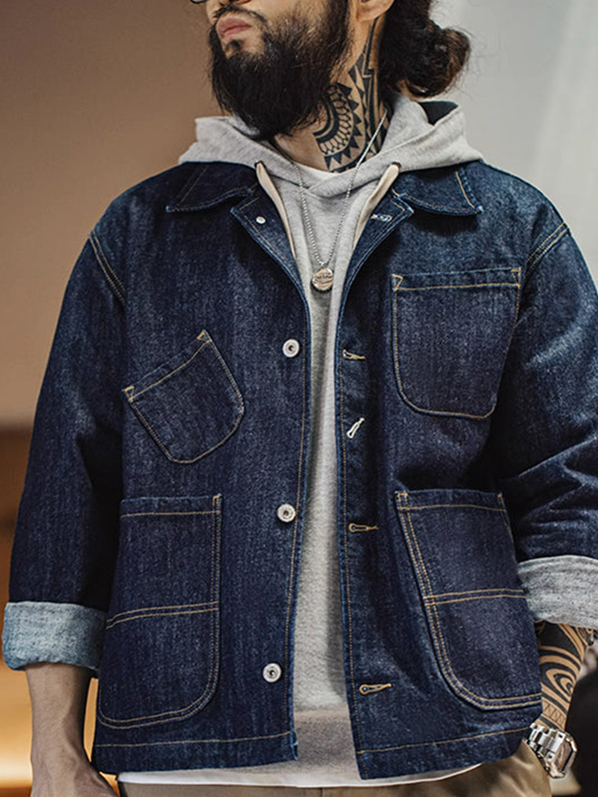 14oz 4-Pockets Denim Jacket 4