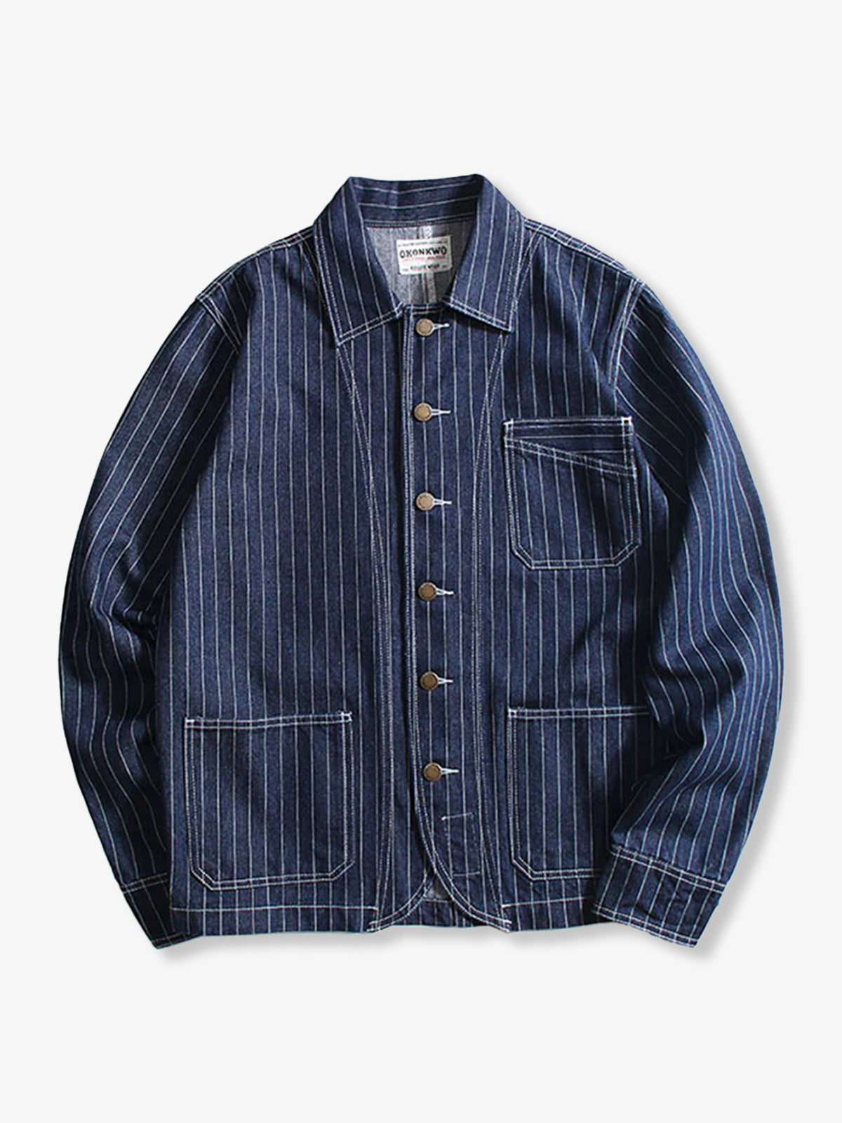Casual American Style Wabash Denim Work Jacket 0