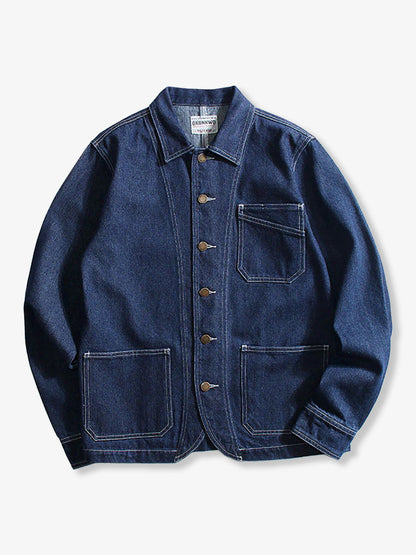 Casual American Style Wabash Denim Work Jacket 1