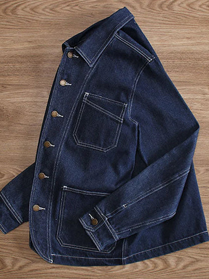 Casual American Style Wabash Denim Work Jacket 3