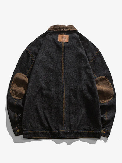 City Boy Corduroy Patch Denim Jacket 1