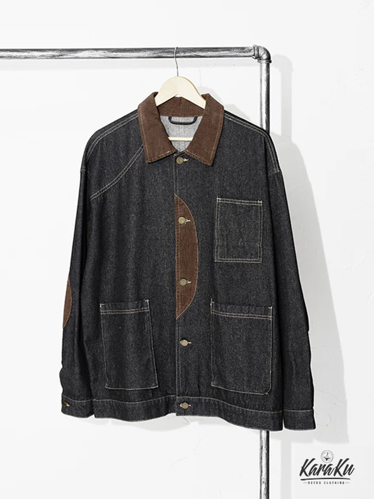 City Boy Corduroy Patch Denim Jacket 3