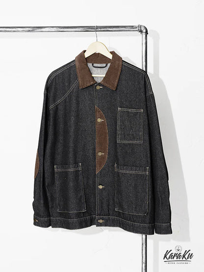 City Boy Corduroy Patch Denim Jacket 3