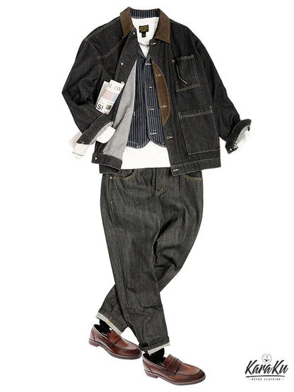 City Boy Corduroy Patch Denim Jacket 5