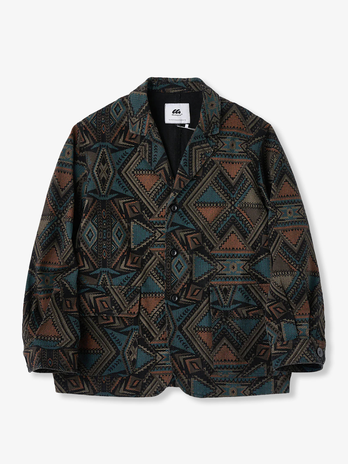 Ethnic Navajo Allover Denim Jacket 0
