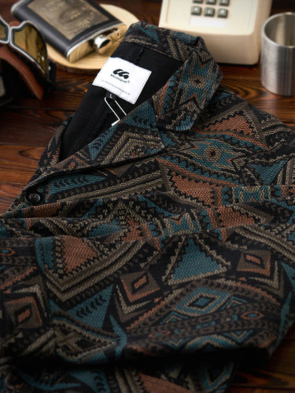 Ethnic Navajo Allover Denim Jacket 5