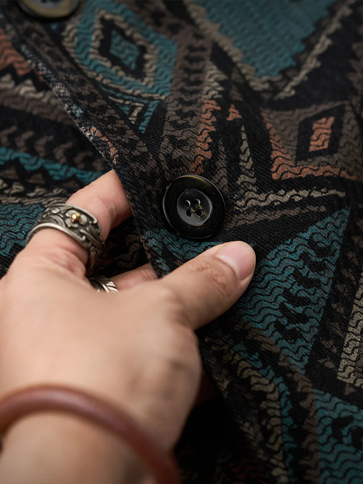 Ethnic Navajo Allover Denim Jacket 8