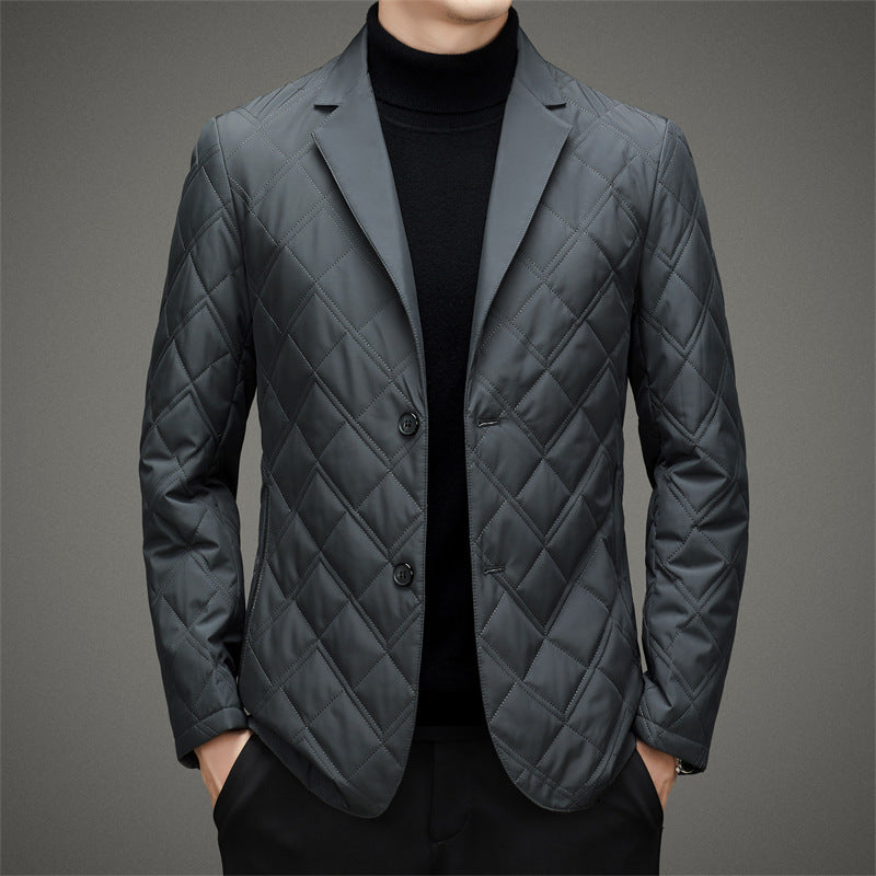 Men's Grey Blazer Jacket – Stylish Weather-Resistant Nanosilk Blazer for Casual and Formal Wear 1