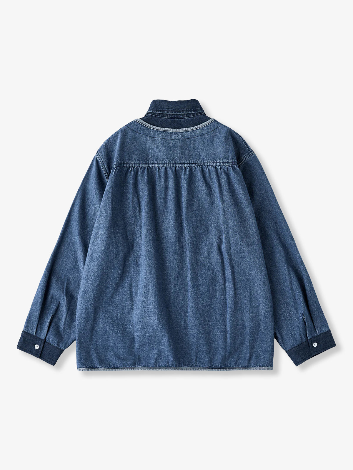 Piping Faux Yard Denim Jacket 1