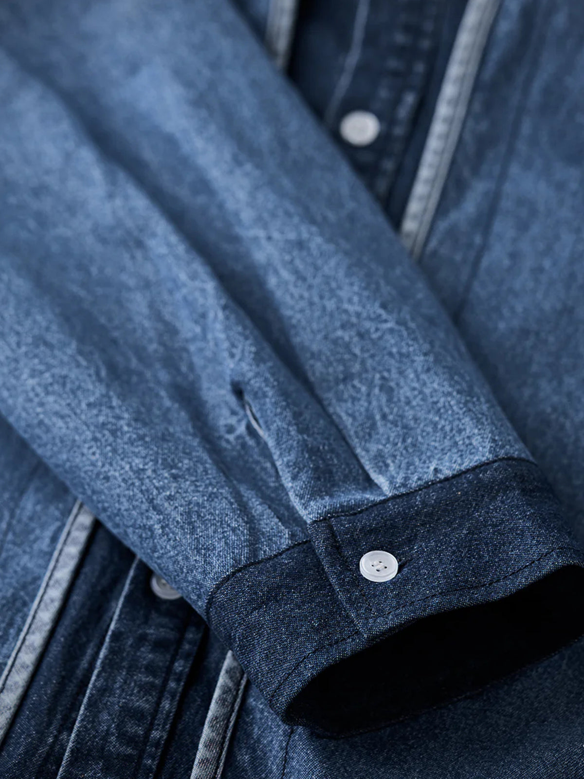 Piping Faux Yard Denim Jacket 7