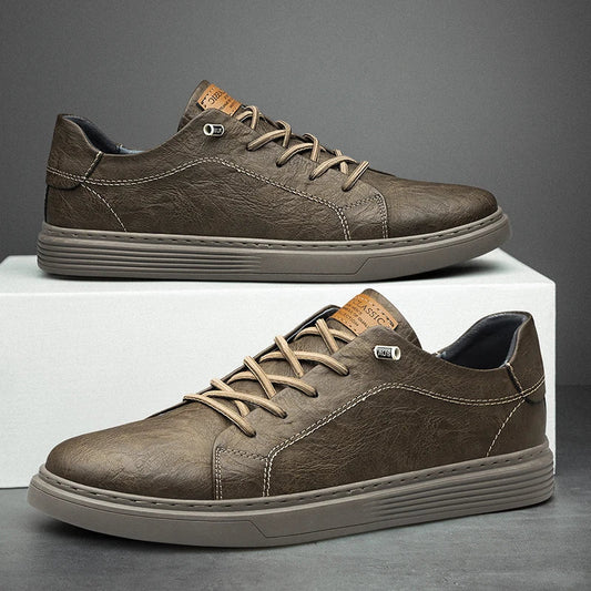 CHRONOS LEATHER TRAINERS