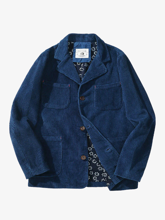 Vintage Corduroy Indigo-Dyed Work Jacket 0